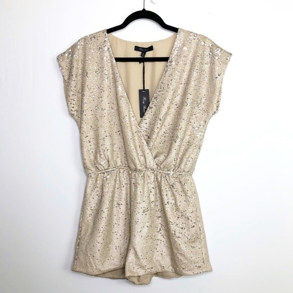 HONEY punch golden sequin romper - Picture 3 of 12